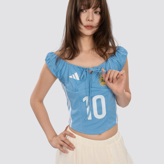 Corset Tie Front Remake Crop Top