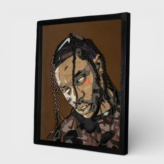 Travis Scott Sneaker Portrait Art