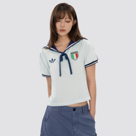 Sailor Collar Bow Cropped Remake Top